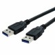 USB 3.0 A to USB A Cable NANOCABLE 10.01.1002-BK Black 2 m