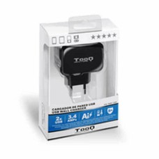 Cargador de Pared TooQ TQWC-1S02 USB 17W Negro 17 W