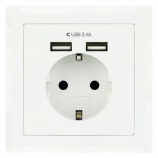 Enchufe Pared con 2 Puertos USB TooQ 10.35.0010 5V/2.4A Blanco 2,4 A