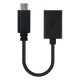 USB 2.0 Cable NANOCABLE USB 2.0, 0.15m Black (1 Unit)