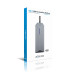 USB Hub Aisens ASUC-8P004-GR Grey 100 W 4K Ultra HD (1 Unit)