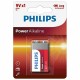 Alkaline Battery Philips Batería 6LR61P1B/10 9V 6LR61