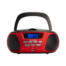 Radio CD Bluetooth MP3 Aiwa BBTU-300RD Negro Rojo