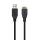 USB 3.0 A to Micro USB B Cable NANOCABLE 10.01.1102-BK Black 2 m