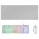 Pack Gaming Mars Gaming MCPXWES White Spanish Qwerty QWERTY LED RGB
