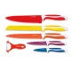 Set of Ceramic Coated Knives with Peeler Knoolvs InnovaGoods 6 Pieces