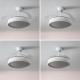 Ventilador de Techo con Luz LED y 4 Aspas Retráctiles Woteez InnovaGoods Madera 72 W Ø49-104 cm