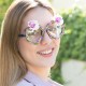 Fashion Party Glasses with Flowers and Diamonds