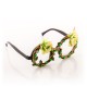 Fashion Party Glasses with Flowers and Diamonds