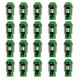 Set Nuts OMP ELE20026 40 mm M12 x 1,25 20 uds Green (Refurbished A+)
