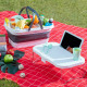 Cesta de Picnic Plegable con Tapa-Mesa InnovaGoods FOLDABLE CAMPING BASKET Plástico (Reacondicionado B)