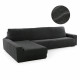 Funda para chaise longue de brazo largo izquierdo Sofaskins Gris oscuro (Reacondicionado A)