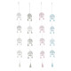 Hanging decoration DKD Home Decor Tree White (4 Units)
