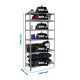 Estantería Metálica SimonRack: 2500x1200x500 mm, 6 Baldas de metal, 200 kg por balda, sin tornillos