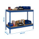 Mesa de trabajo metalica  SimonRack: 900x1800x450 mm, 2 Baldas, 400 kg por balda, sin tornillos