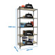 Estantería Metálica SimonRack: 1800x800x300 mm, 5 Baldas de madera, 150 kg por balda, sin tornillos