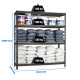 SimonRack Metal Shelving Unit: 2000x2100x450 mm, 4 Wooden Shelves, 500 kg per shelf, without screws