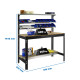 SimonRack metal workbench: 1445x910x610 mm, 5 shelves, 400 kg per shelf, without screws