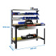 SimonRack metal workbench: 1445x910x610 mm, 5 shelves, 400 kg per shelf, without screws