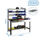 Banco de trabajo metalico SimonRack: 1445x1210x610 mm, 5 Baldas, 600 kg por balda, sin tornillos