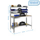 Banco de trabajo metalico SimonRack: 1445x1210x610 mm, 5 Baldas, 600 kg por balda, sin tornillos