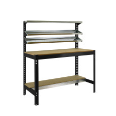 SimonRack metal workbench: 1445x910x610 mm, 5 shelves, 400 kg per shelf, without screws