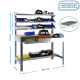 Banco de trabajo metalico SimonRack: 1445x1210x610 mm, 5 Baldas, 600 kg por balda, sin tornillos