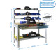 Banco de trabajo metalico SimonRack: 1445x1210x610 mm, 5 Baldas, 600 kg por balda, sin tornillos