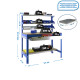 Banco de trabajo metalico SimonRack: 1445x1210x610 mm, 5 Baldas, 600 kg por balda, sin tornillos