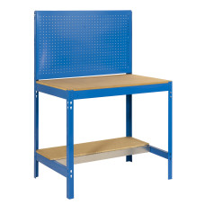 Banco de trabajo metalico SimonRack: 1445x910x610 mm, 2 Baldas, 400 kg por balda, sin tornillos