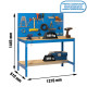 SimonRack metal workbench: 1445x1210x610 mm, 2 shelves, 600 kg per shelf, without screws