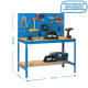 SimonRack metal workbench: 1445x1510x610 mm, 2 shelves, 600 kg per shelf, without screws