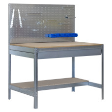 SimonRack metal workbench: 1445x910x610 mm, 2 shelves, 400 kg per shelf, without screws