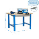 SimonRack workbench with screws and tray: 865x1800x750 mm, 1 shelf, 600 kg per shelf, with screws