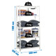 SimonRack Metal Shelving Unit: 1800x900x300 mm, 5 Metal Shelves, 75 kg per shelf, with screws