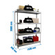 SimonRack Metal Shelving Unit: 2000x1500x600 mm, 4 Wooden Shelves, 400 kg per shelf, without screws