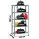 SimonRack Metal Shelving Unit: 1800x800x400 mm, 5 Wooden Shelves, 150 kg per shelf, without screws