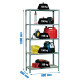 SimonRack Metal Shelving Unit: 1800x900x400 mm, 5 Wooden Shelves, 150 kg per shelf, without screws