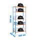 Estantería Metálica SimonRack: 2000x1000x400 mm, 5 Baldas de madera, 150 kg por balda, sin tornillos