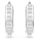 Pendientes Swarovski Matrix Mini Hoop – Cristales Blancos, Baño de Rodio
