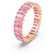 Swarovski Matrix Ring – Pink Crystals, Rose Gold Tone (Size 55)