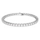 Brazalete Swarovski Matrix Tennis – Cristales Blancos, Baño de Rodio (Talla L)