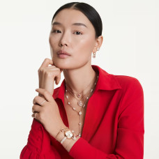 Anillo Swarovski Matrix Vittore – Cristales Blancos, Baño Oro Rosa (Talla 55)