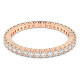 Swarovski Matrix Vittore Ring – White Crystals, Rose Gold Tone (Size 55)