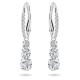 Pendientes Swarovski Stilla Drop – Cristales Blancos, Baño de Rodio
