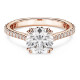 Swarovski Stilla Ring – Round White Crystal, Rose Gold Tone (Size 52)