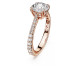 Swarovski Stilla Ring – Round White Crystal, Rose Gold Tone (Size 52)