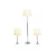 Floor Lamp Home ESPRIT White Silver 50 W 220 V 35 x 35 x 150 cm (3 Pieces)