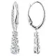 Swarovski Stilla Drop Earrings – White Crystals, Rhodium Plated