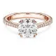 Swarovski Stilla Ring – Round White Crystal, Rose Gold Tone (Size 52)